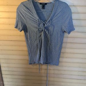 Forever 21 striped v neck